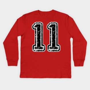 Lucky Number Eleven Kids Long Sleeve T-Shirt